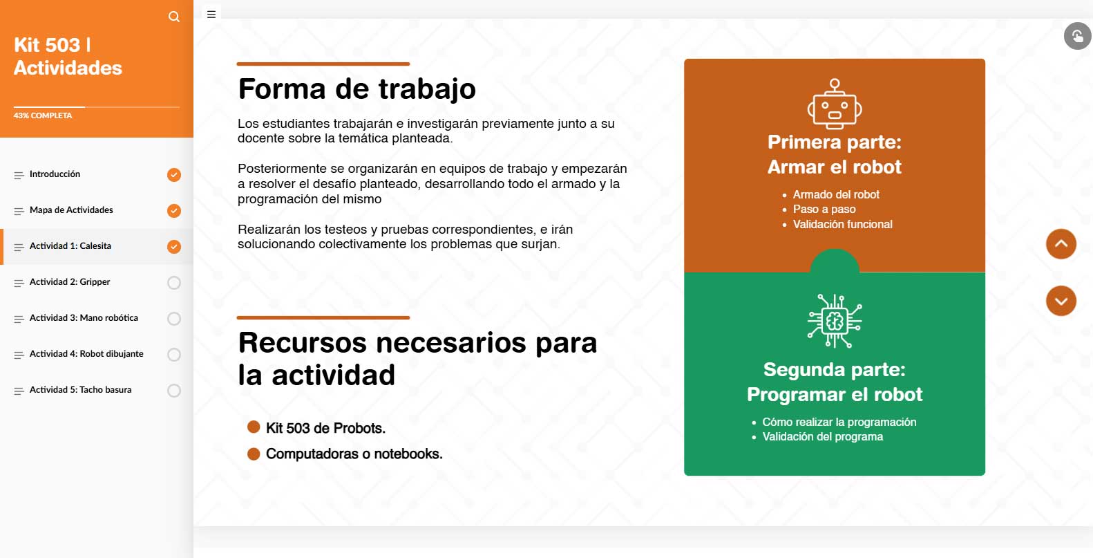Docente evaluando un brazo robótico con rúbrica en secundaria técnica